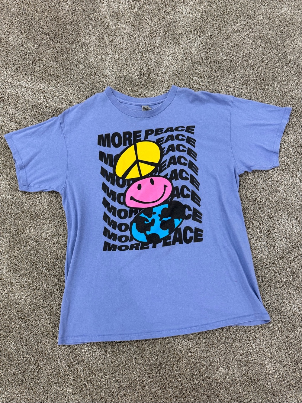 Gildan Lavender Kids Tee with Yellow, Pink & Blue Graphic